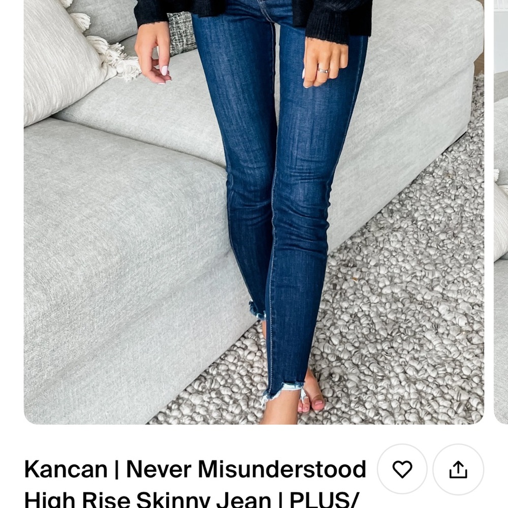 KanCan Women's High Rise Skinny Jeans - Blue